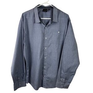 NWT Burnside Crushin It Woven Blue Casual Button Down Shirt Size 2XL